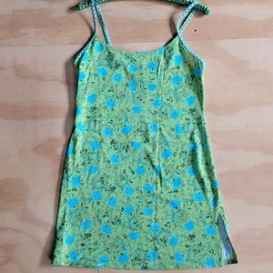 Victoria's Secret Floral Sundress with Blue and Green Accents